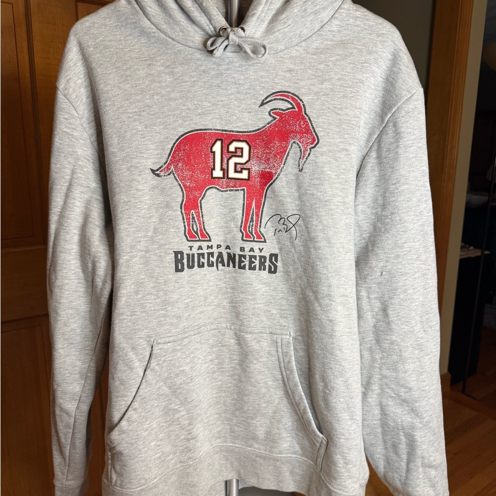 Gray Tom Brady Tampa Bay Buccaneers Hoodie